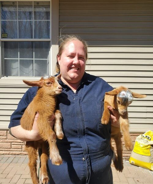 dr emily & baby goats